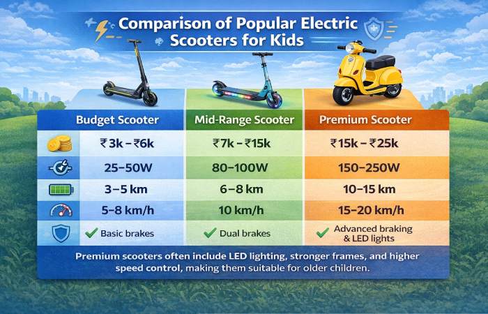 scooter comparison for kids
