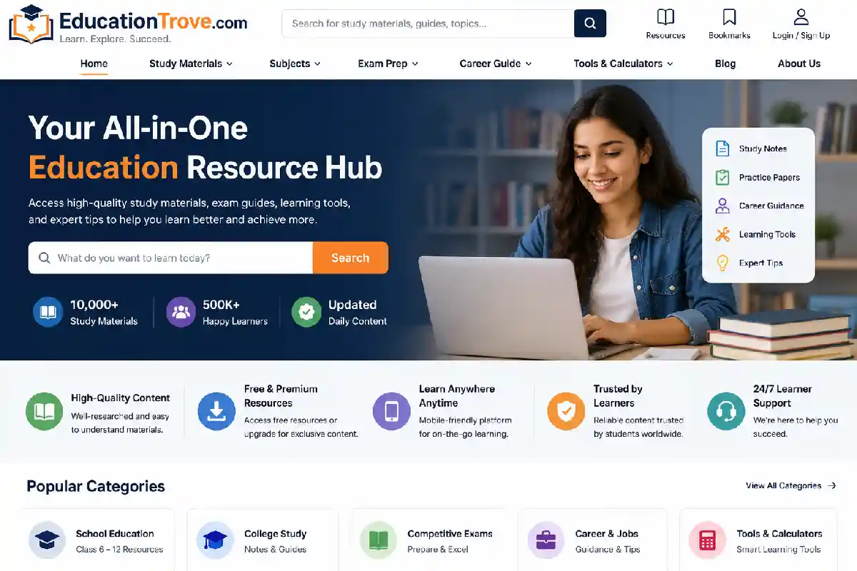 EducationTrove.com Explained: Features, Learning Resources, Benefits & Alternatives (2026 Guide)