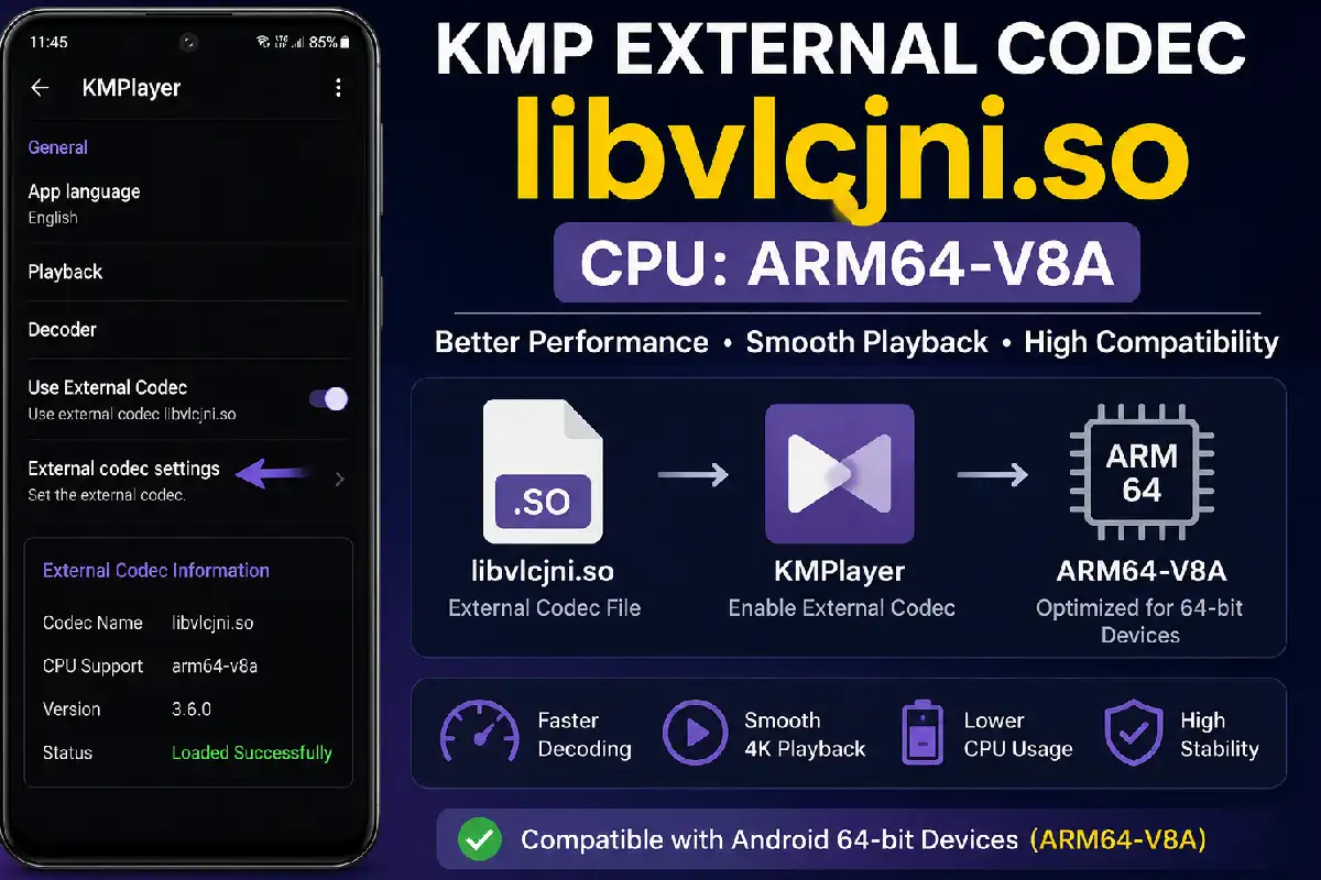 KMP External Codec libvlcjni.so CPU ARM64-v8a: Complete Setup and Usage Guide