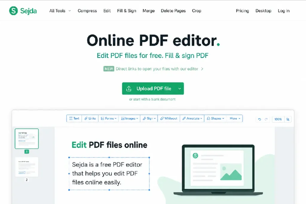 Sejda.com PDF Editor Review 2026 to Editing PDFs Online