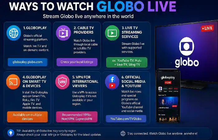 ways to watch globo live